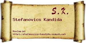 Stefanovics Kandida névjegykártya